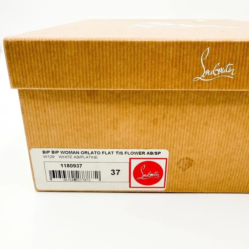 Christian Louboutin Bip Bip Orlato High Top White Floral Sneakers EU 37 US 7